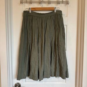 Green Women's Skirt - Sage-like Color - notperfectlinin